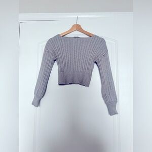 Majorelle Gray Saralyn Cropped Sweater